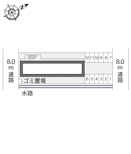 ★手数料０円★羽島市福寿町間島８丁目　月極駐車場（LP）